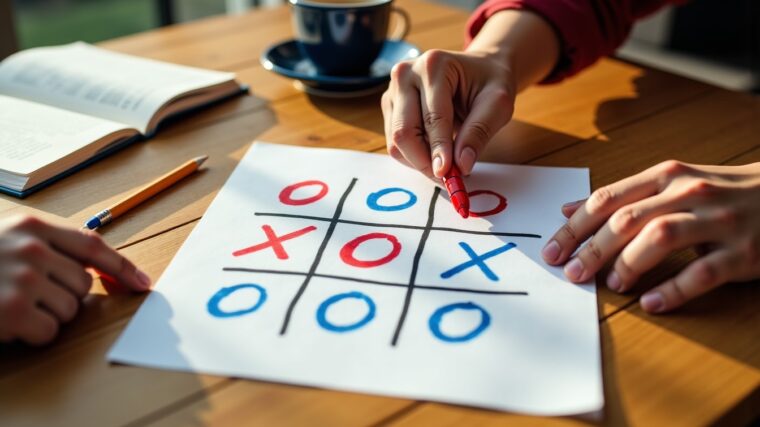 Jeu du Tic Tac Toe : Découvrez la règle secrète pour garantir la victoire à chaque partie !